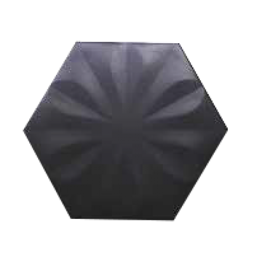 Hexagon Flower Satin Black - Q-Dekor